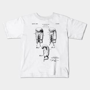 Boxing Gloves Patent - Boxer Trainer Coach Gym Art - White Kids T-Shirt